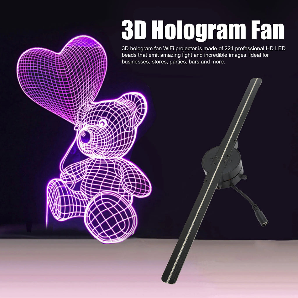 3D Hologram Display – Floating LED Visual Projector (41 cm)